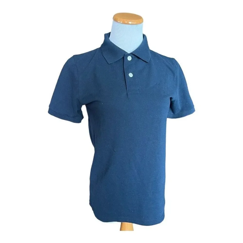 NWT Girls Cat & Jack Navy Blue School Uniform Polo Shirt - Sz L 12/14